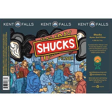 Kent Falls Brewing "Shucks" Pilsner 16oz Can [4-Pack]